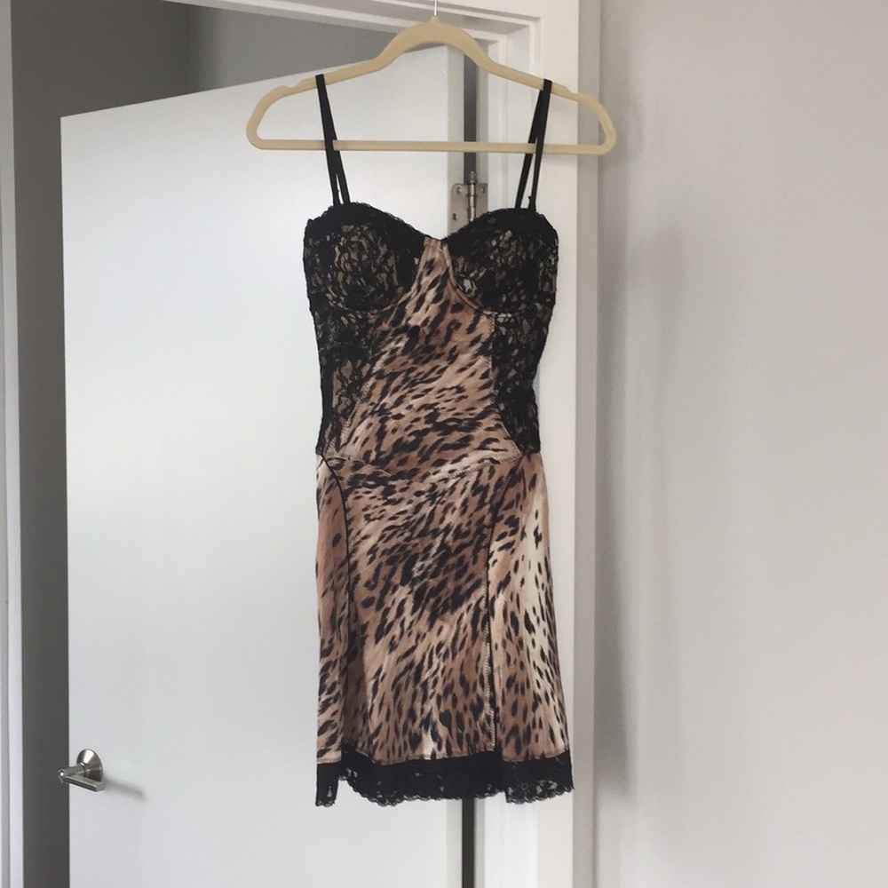 Marciano Leopard Silk/Spandex Dress
